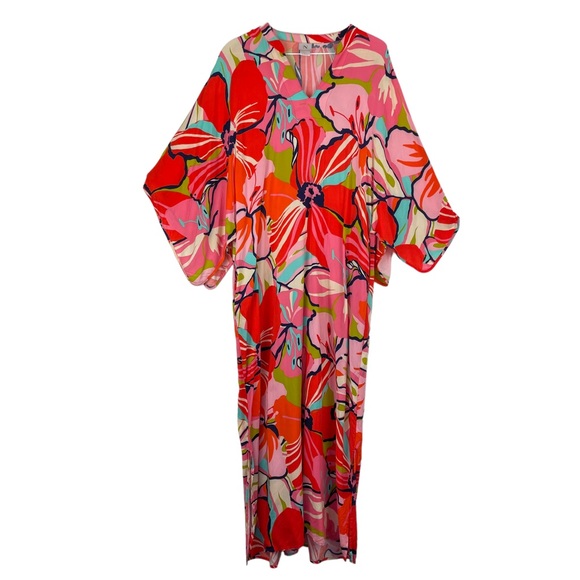 Natori Dresses & Skirts - NATORI Tropical Floral Mumu Style Maxi Dress